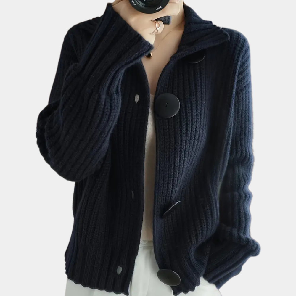 Donkerbruin gebreid gilet - Dames | Sissy-Boy