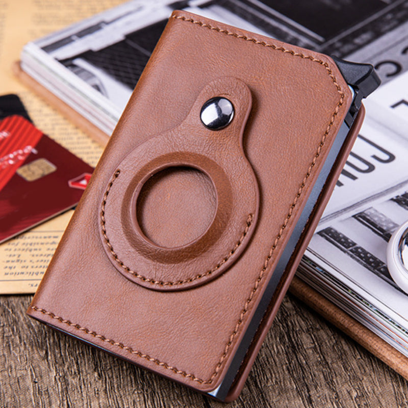 RFID-Portemonnee Met Trackerhouder Van PU-Leer