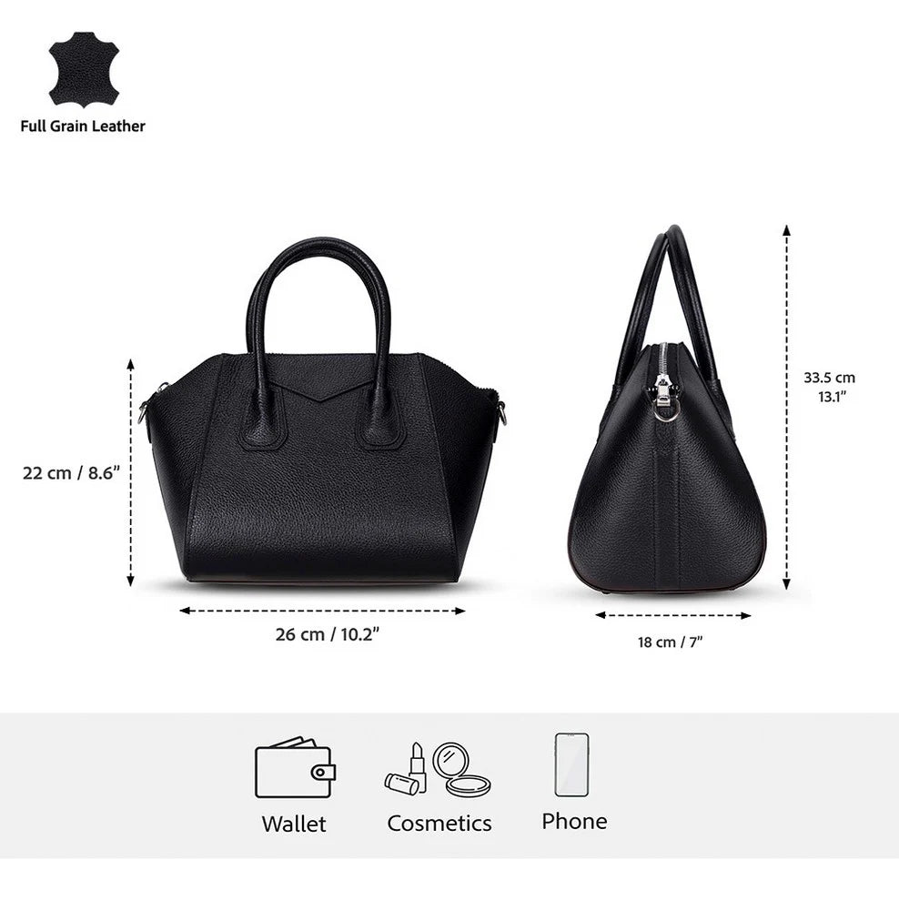 Lorenza leren damestas, middelgroot