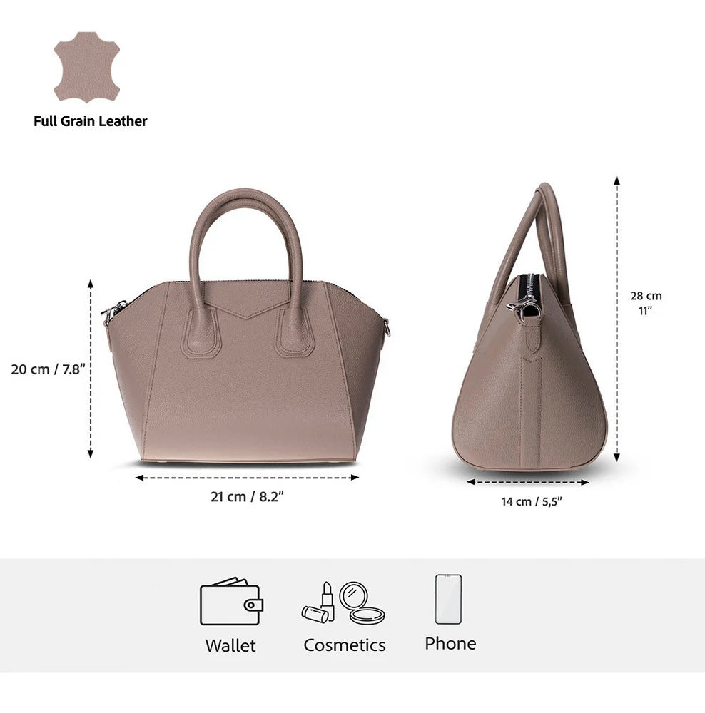 Lorenza leren damestas, middelgroot