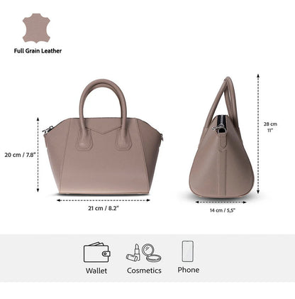 Lorenza leren damestas, middelgroot