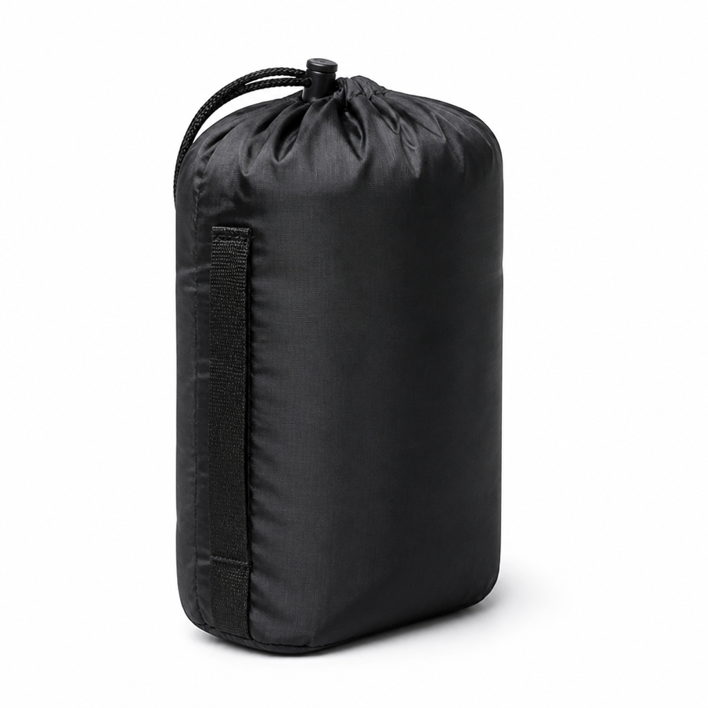 Opvouwbare regenponcho met capuchon voor een 50L-rugzak