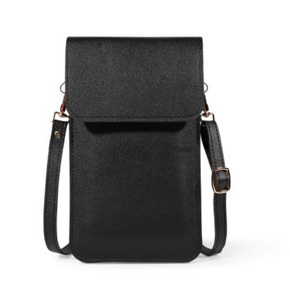 Leren Crossbodytas Voor Dames Bruin Compact