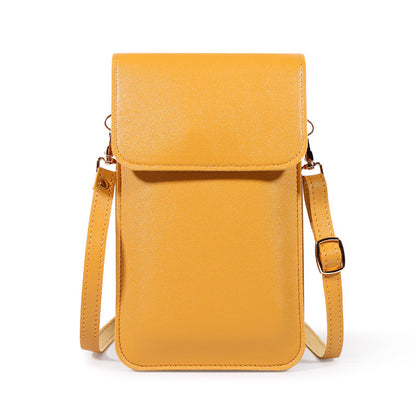 Leren Crossbodytas Voor Dames Bruin Compact