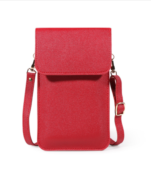 Leren Crossbodytas Voor Dames Bruin Compact