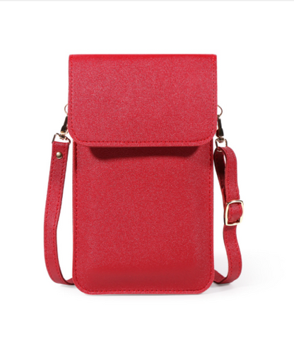 Leren Crossbodytas Voor Dames Bruin Compact