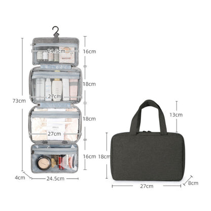 Cosmetica-organizer voor reizen met ruimte voor make-up en verzorgingsproducten