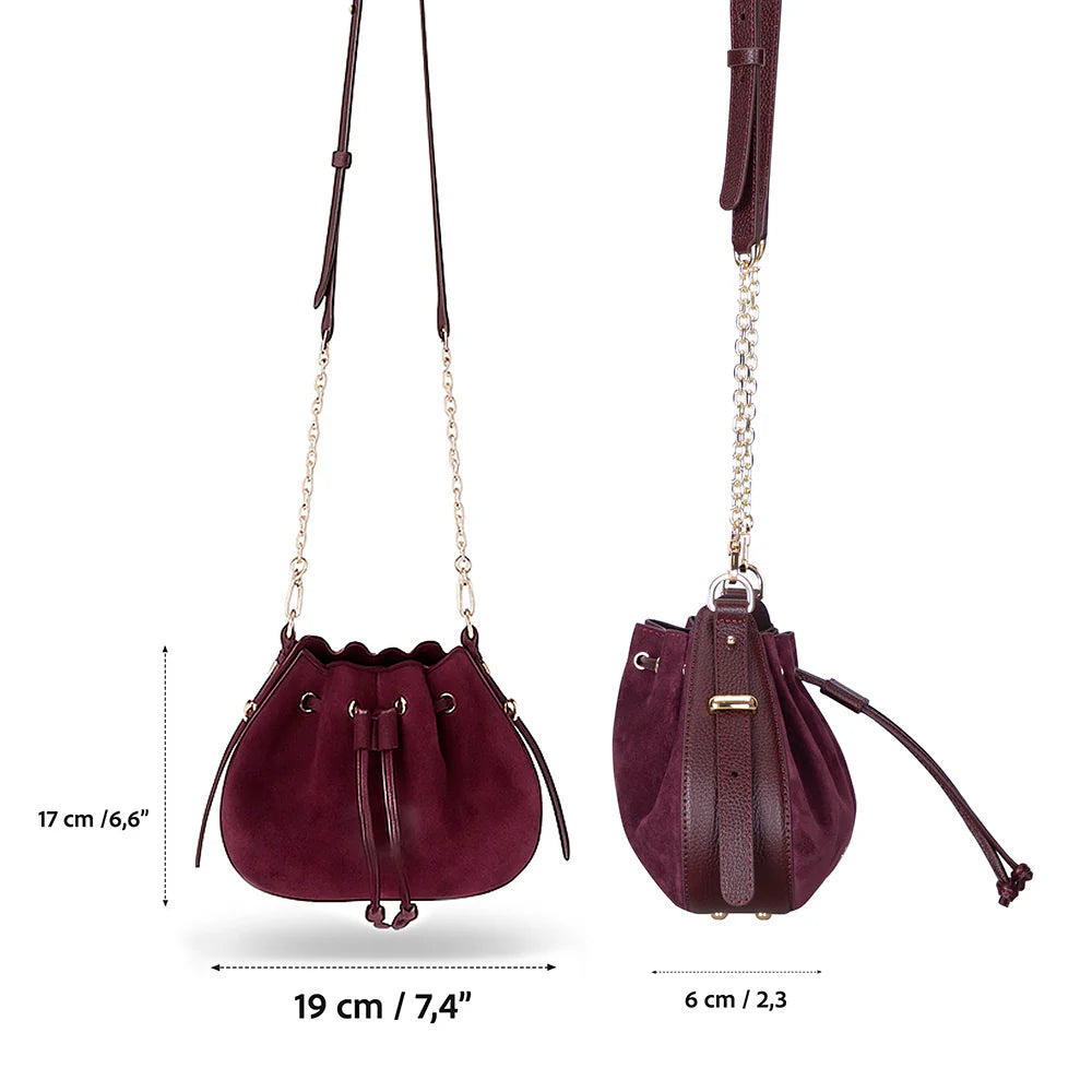 Valentina Dames Suède Leren Tas