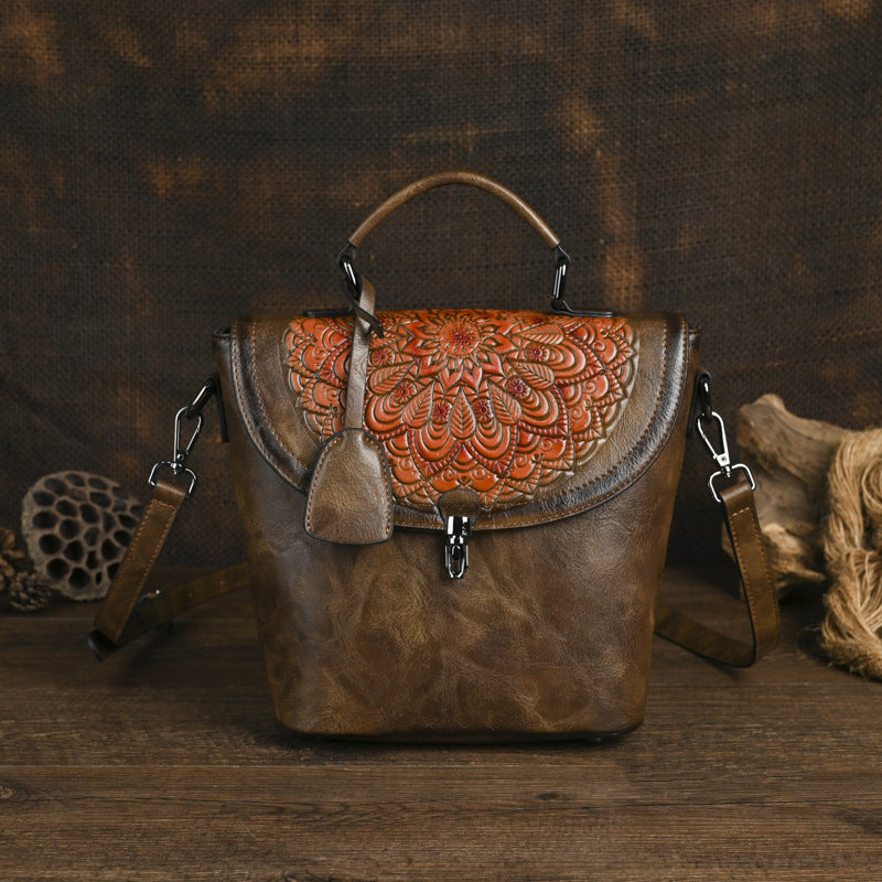 Dames bucket bag van imitatieleer voor dagelijks gebruik