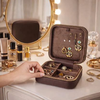 Amanda leren sieradendoos, groot