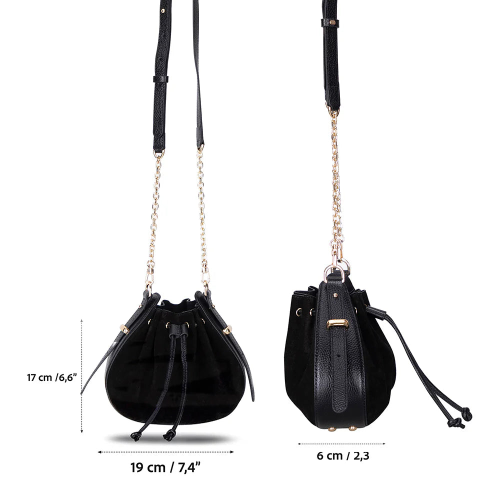 Valentina Dames Suède Leren Tas