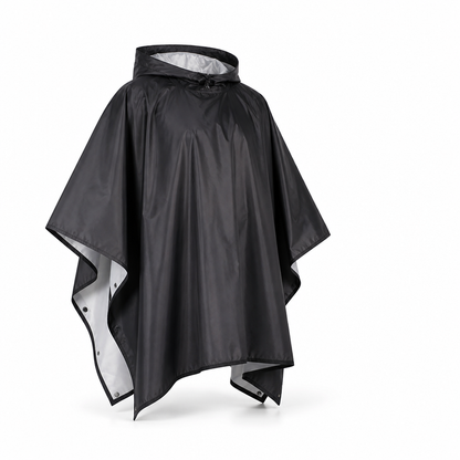 Opvouwbare regenponcho geschikt voor reizen en trekking