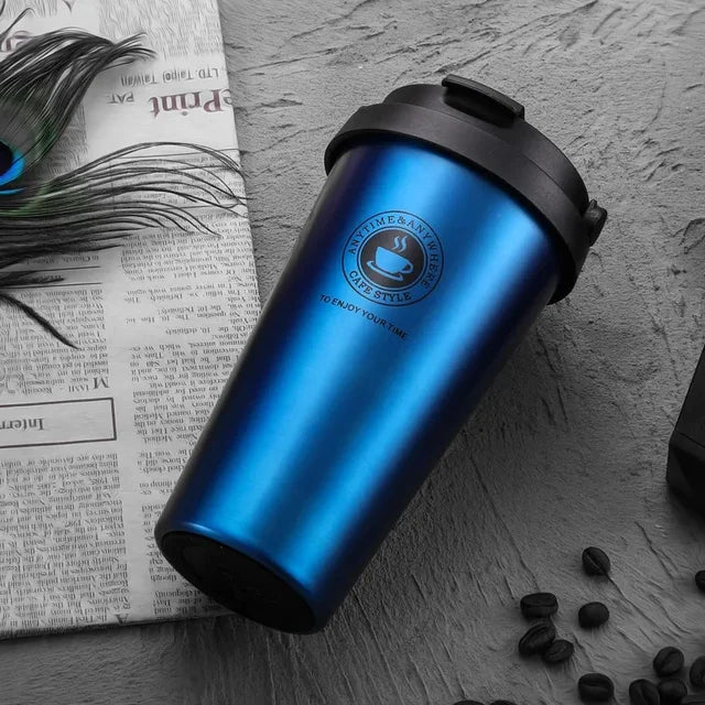 Geïsoleerde RVS Reismok 500 ml met Schuifdeksel