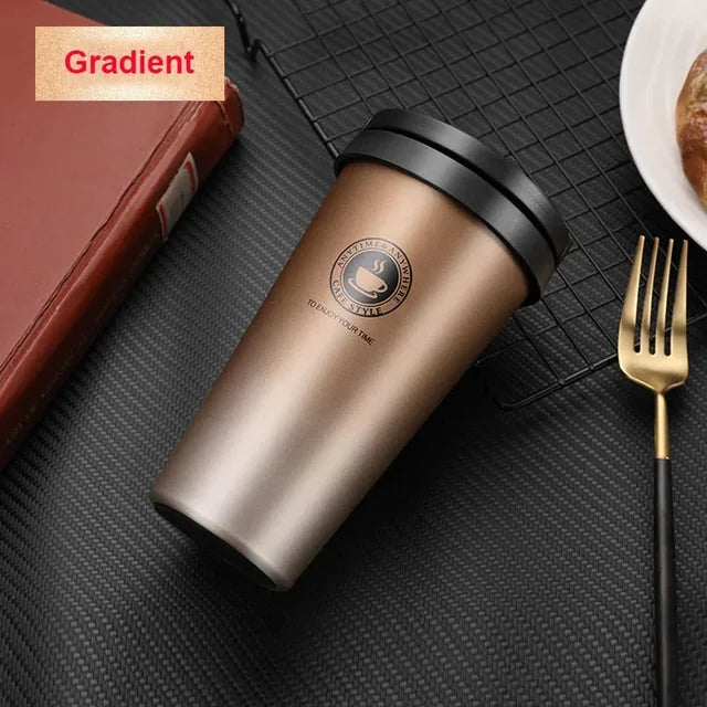 Geïsoleerde RVS Reismok 500 ml met Schuifdeksel
