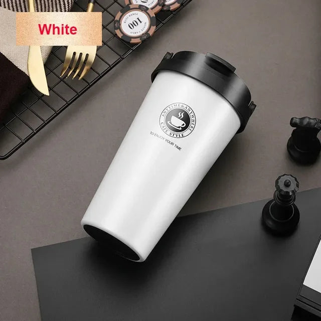 Geïsoleerde RVS Reismok 500 ml met Schuifdeksel