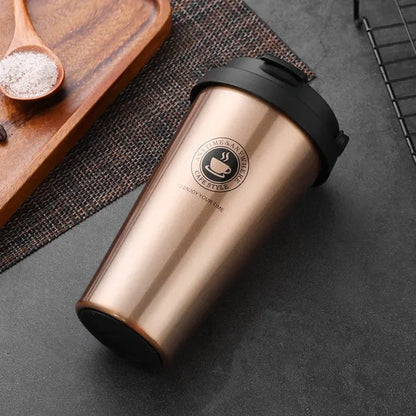 Geïsoleerde RVS Reismok 500 ml met Schuifdeksel