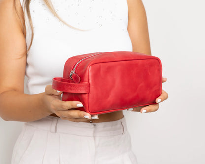 Biel Lederen Toilettas