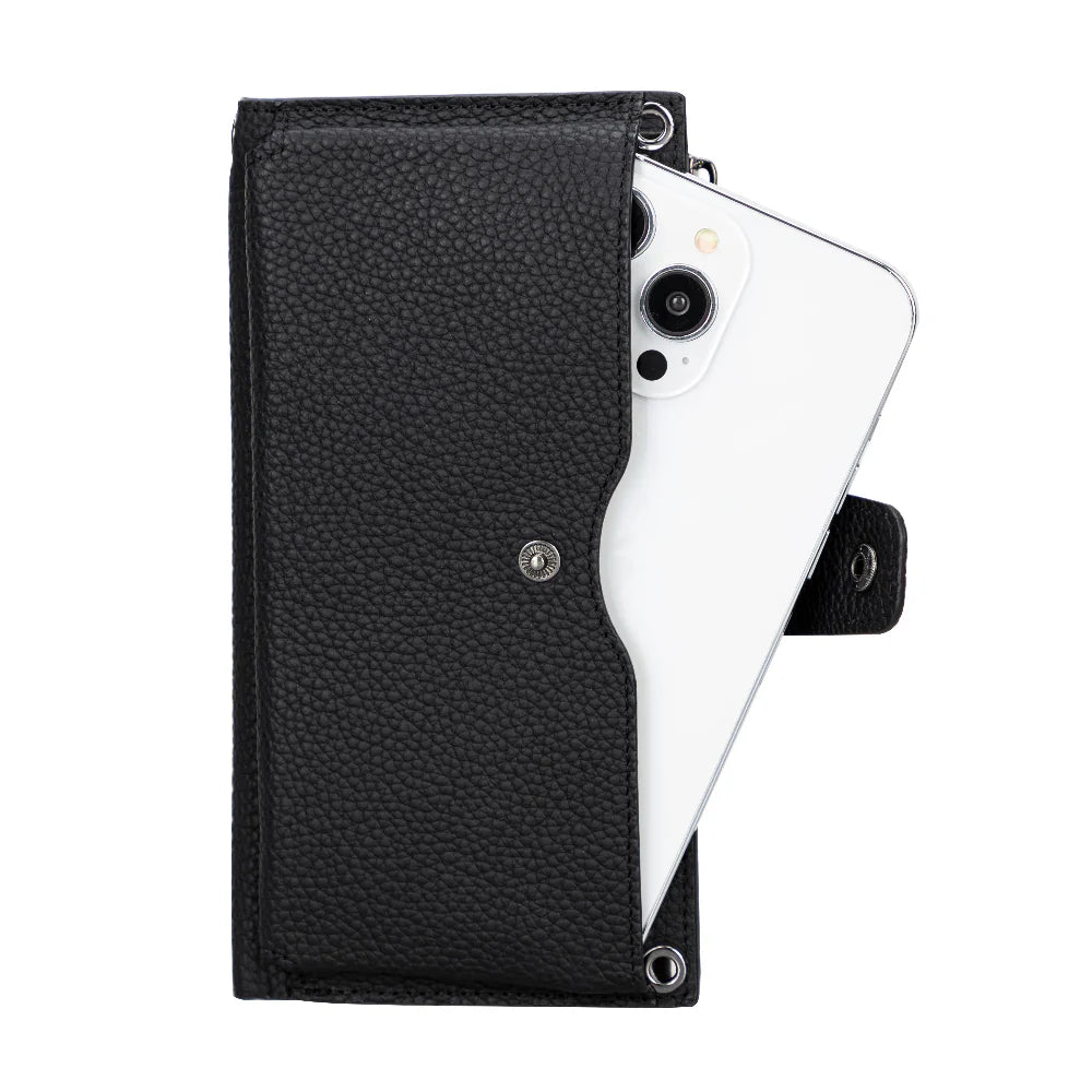 Lozan Leren Crossbody Portemonnee met Riem