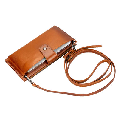 Lozan Leren Crossbody Portemonnee met Riem