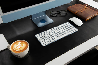 Grote bureaumat van natuurlijk leer