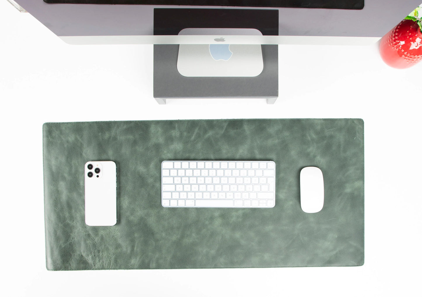 Grote bureaumat van natuurlijk leer