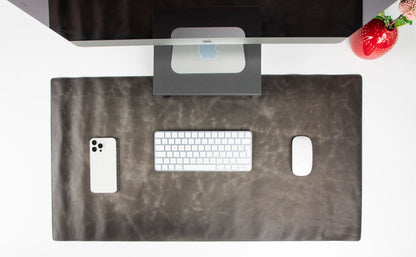 Grote bureaumat van natuurlijk leer