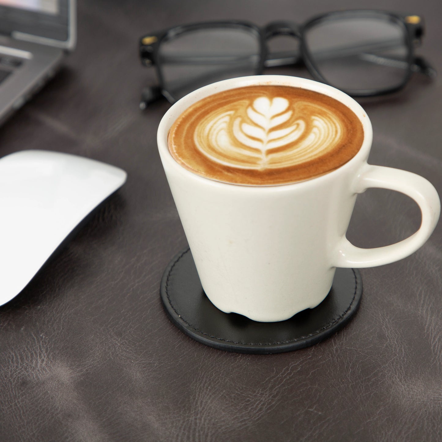 Divine Cup Lederen Onderzetter Set