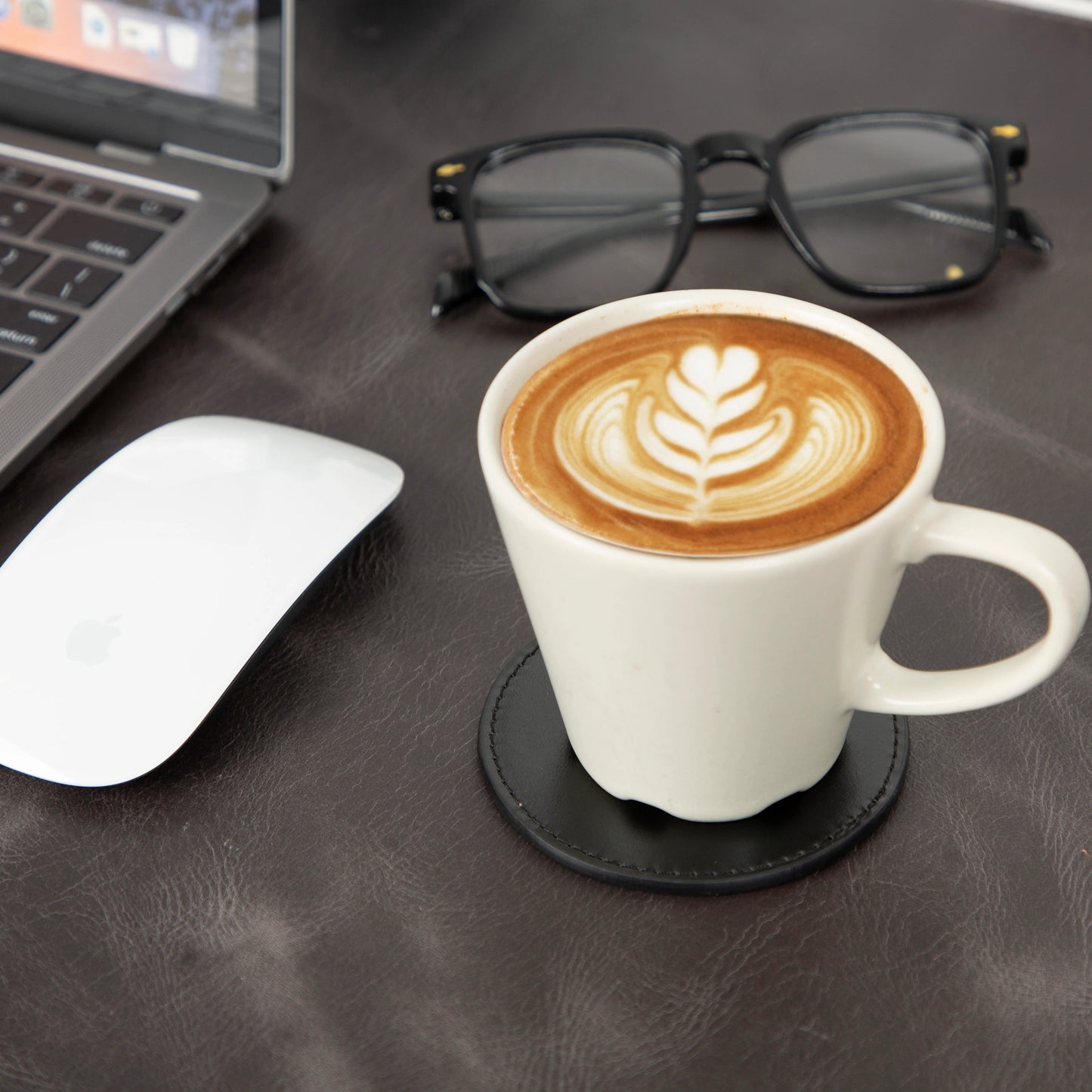 Divine Cup Lederen Onderzetter Set