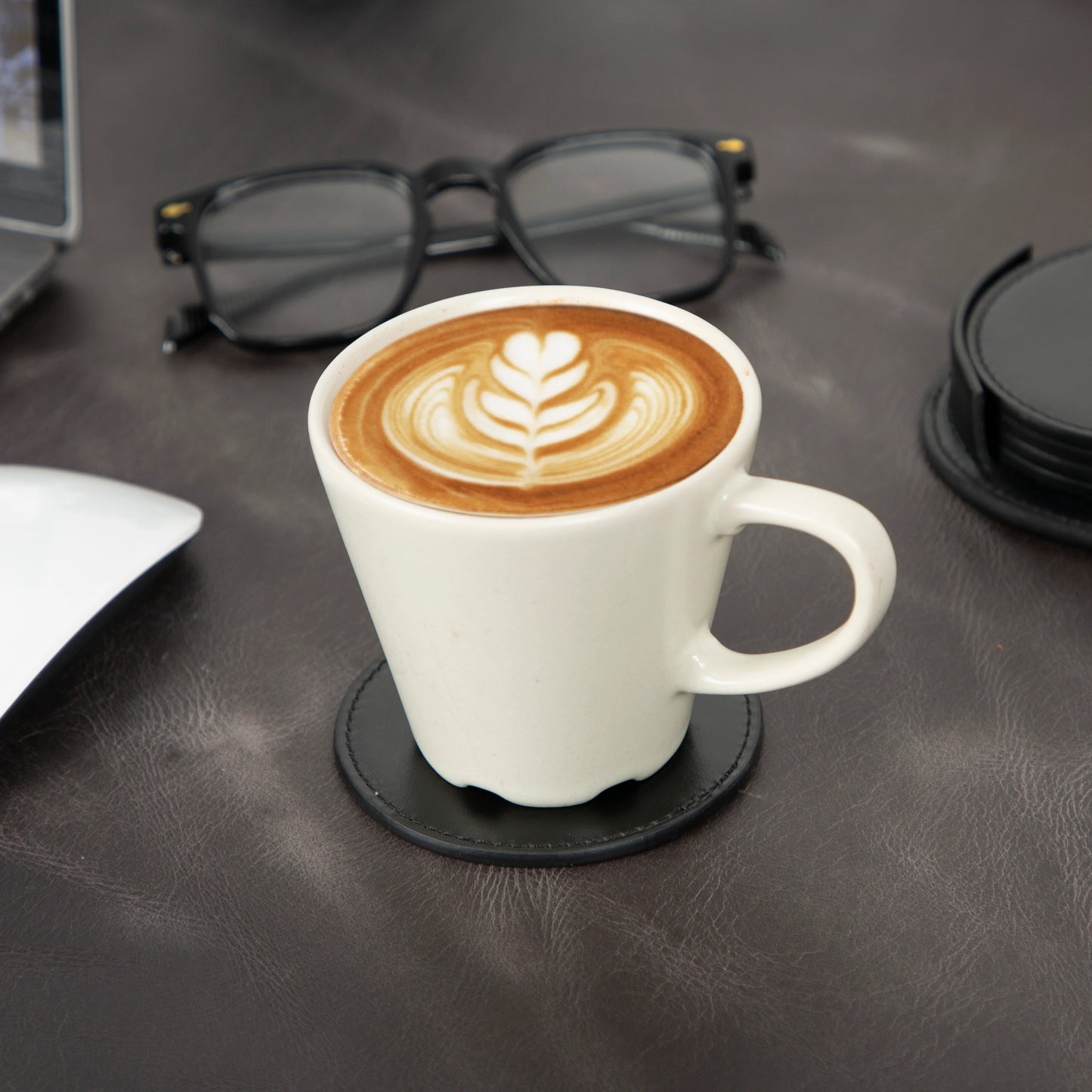 Divine Cup Lederen Onderzetter Set