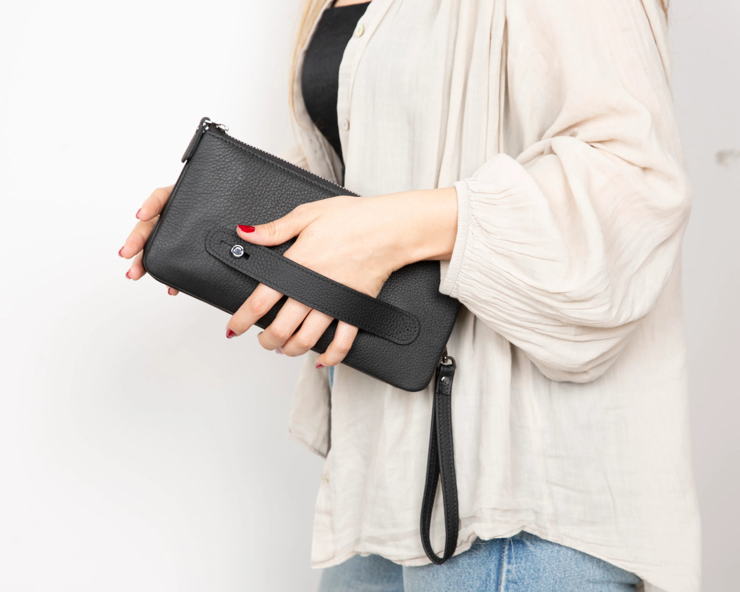 Majeste leren clutch tas