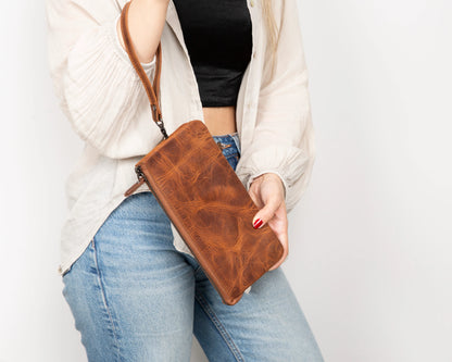 Majeste leren clutch tas