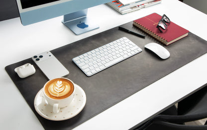 Bureaulegger van natuurlijk leer, medium formaat