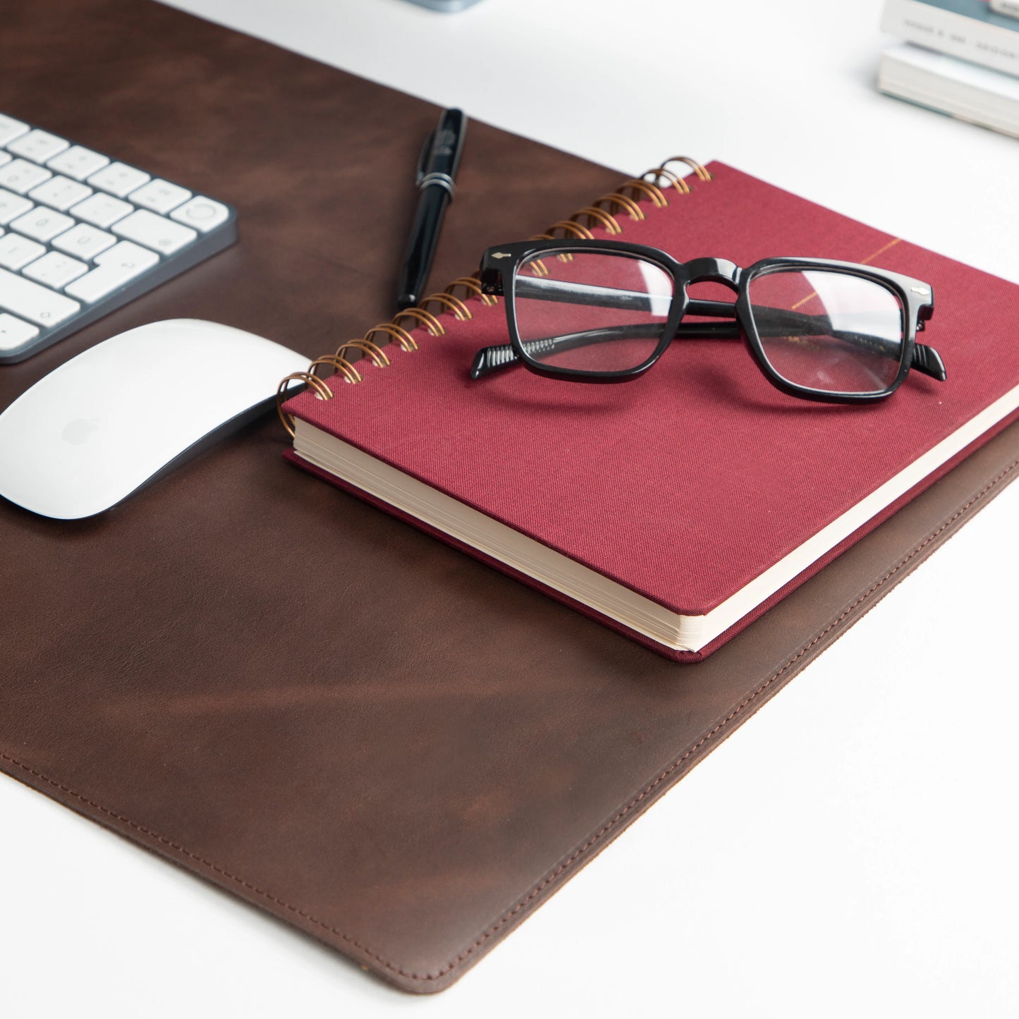 Natural Leather Desk Mat Medium-TN03