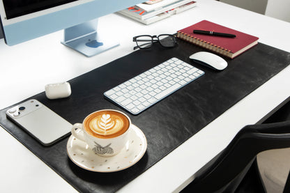 Bureaulegger van natuurlijk leer, medium formaat