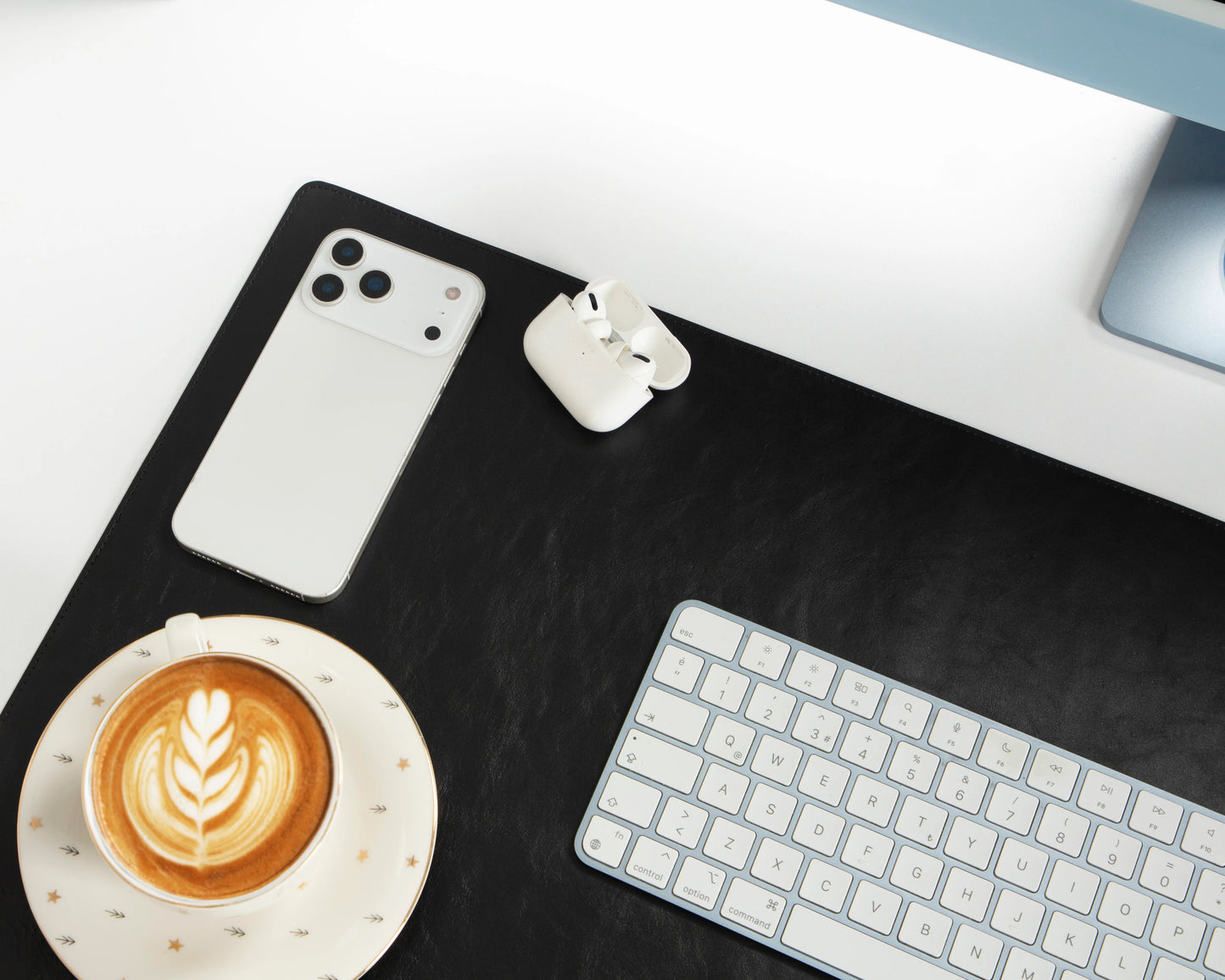 Bureaulegger van natuurlijk leer, medium formaat