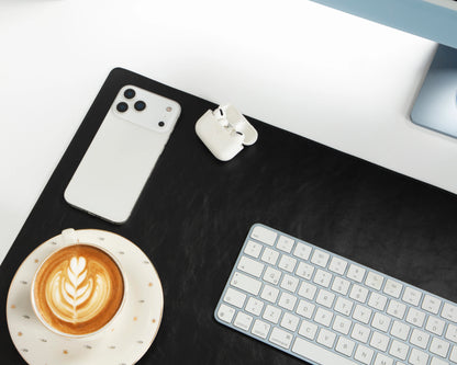 Bureaulegger van natuurlijk leer, medium formaat