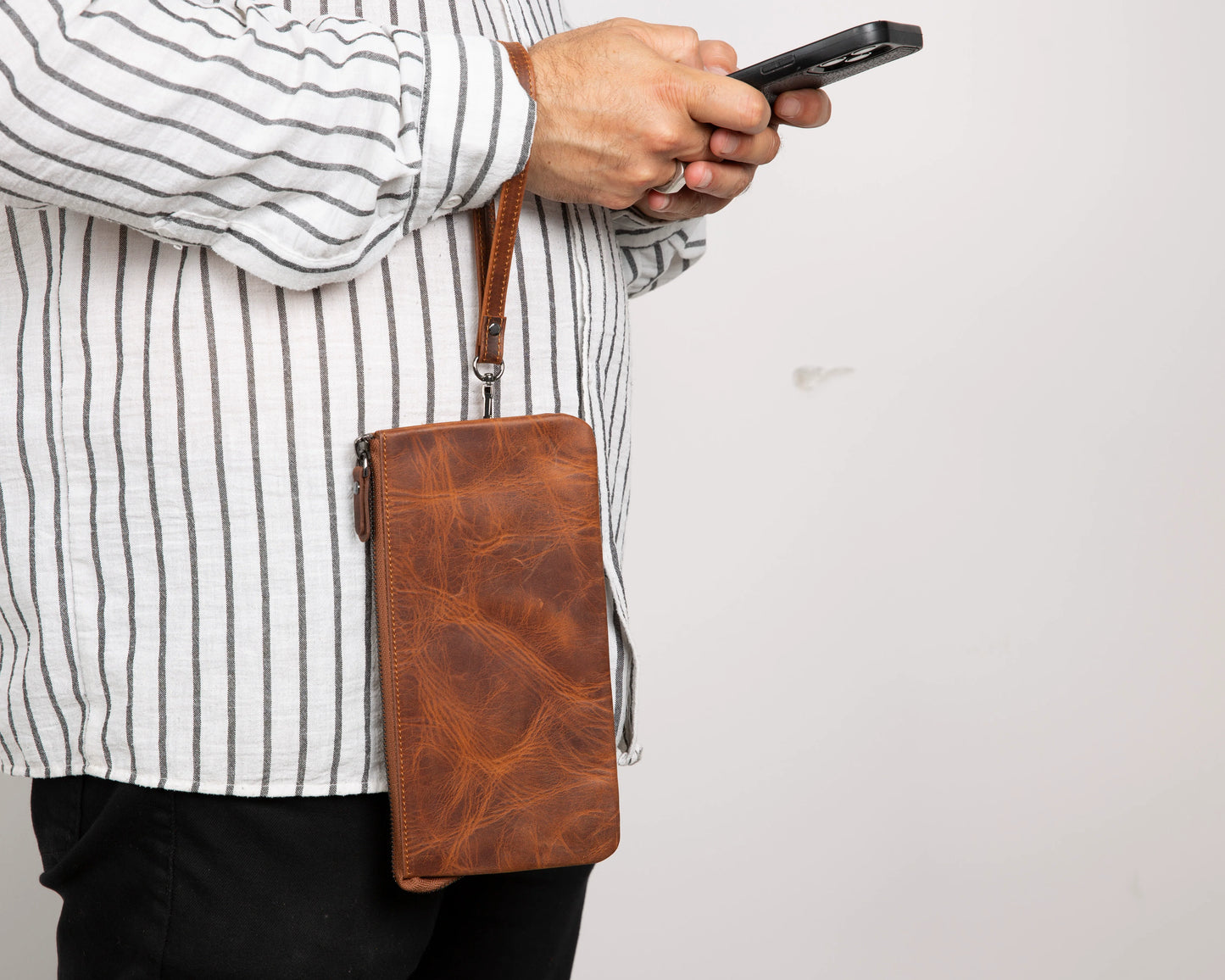 Prestige leren clutch tas