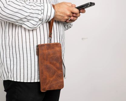 Majeste leren clutch tas