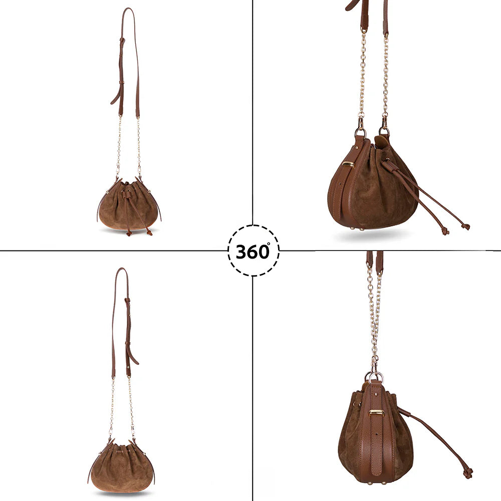 Valentina Dames Suède Leren Tas