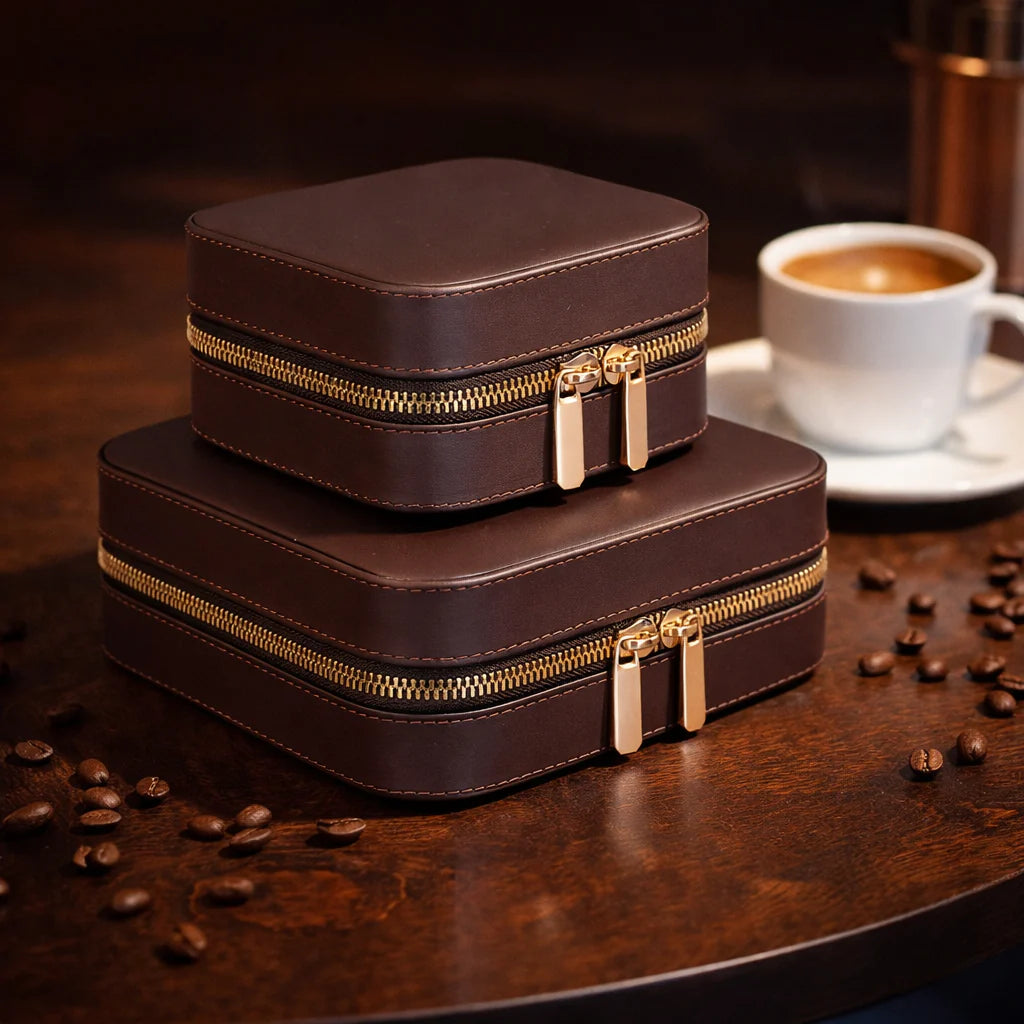 Amanda leren sieradendoos, groot