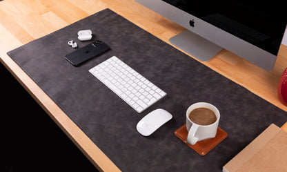 Grote bureaumat van natuurlijk leer