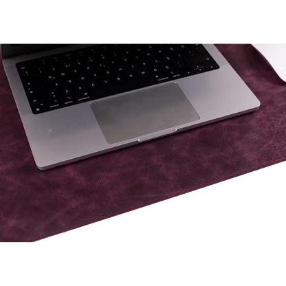 Bureaulegger van natuurlijk leer, medium formaat