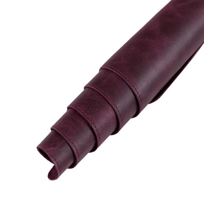 Bureaulegger van natuurlijk leer, medium formaat