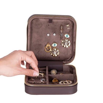 Amanda leren sieradendoos, groot