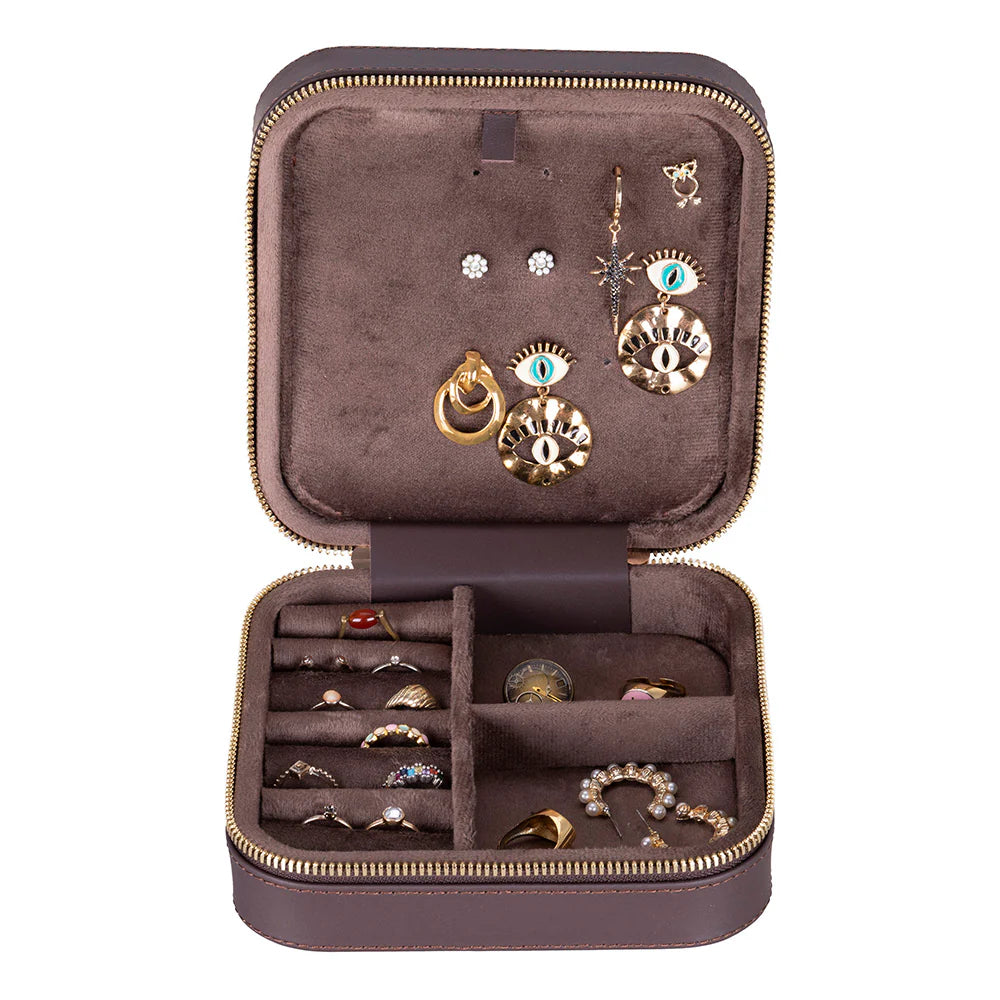 Amanda leren sieradendoos, groot