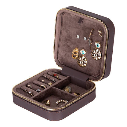 Amanda leren sieradendoos, groot