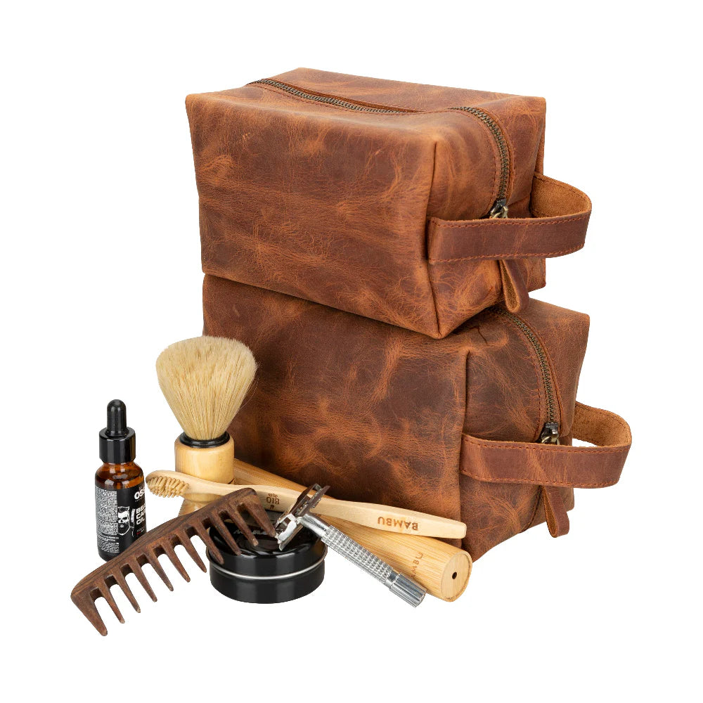 Eve Lederen Dopp Kit, Extra Groot