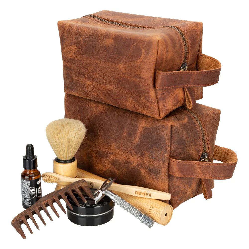 Eve Lederen Dopp Kit, Extra Groot