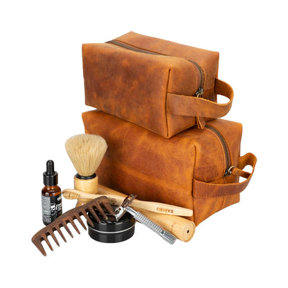Eve Lederen Dopp Kit, Extra Groot
