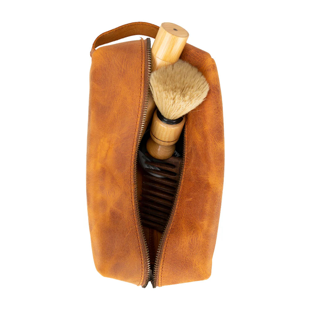 Eve Lederen Dopp Kit, Extra Groot